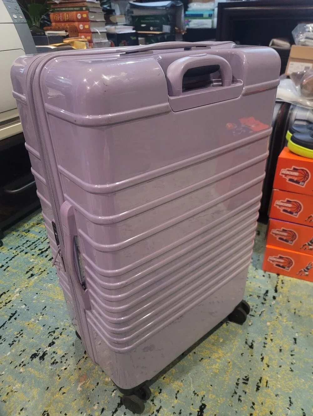BEIS GLOSSY PURPLE LARGE CHECK IN 31